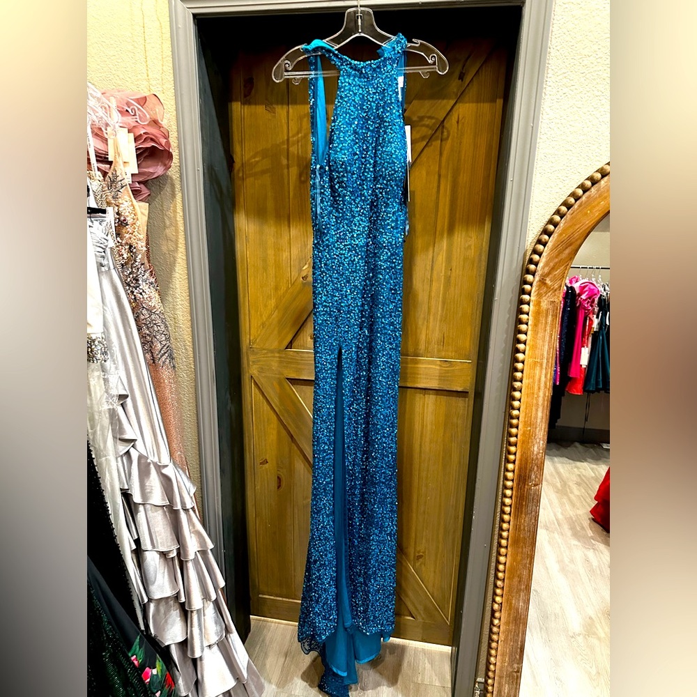 NEW Blue Ashley Lauren Prom Dress Size 4
